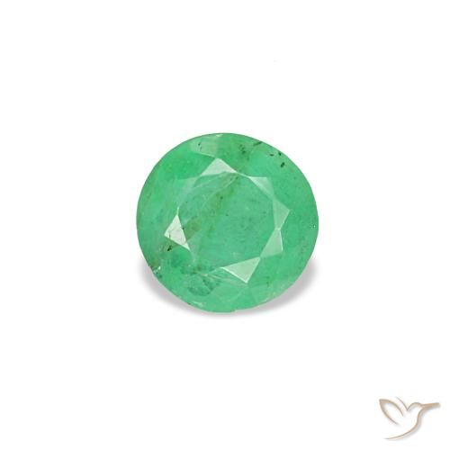 0.19ct verde esmeralda, redondo, VS-SI