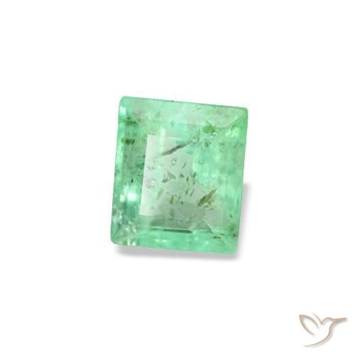 Esmeralda verde natural 0,14ct, baguete, VS-SI