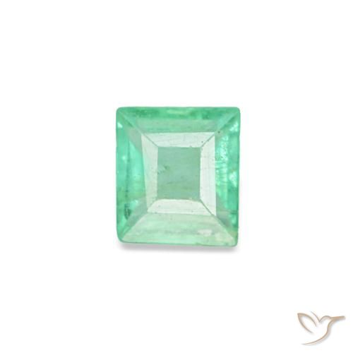 0.10ct Natural Verde brilhante Esmeralda, Baguete, VS-SI, Photo A