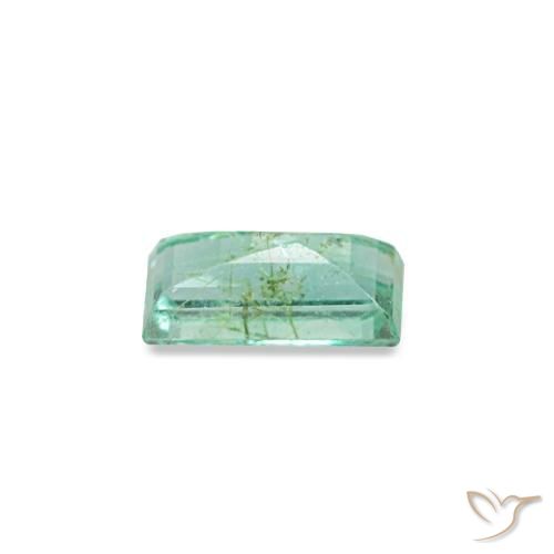 Esmeralda verde natural 0,12ct, baguete, VS-SI