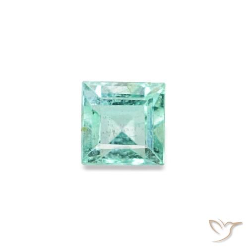 0.09ct verde esmeralda, quadrado, VVS-VS