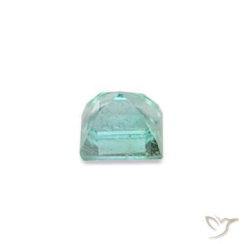 Esmeralda verde natural 0,09ct, quadrado, VVS-VS