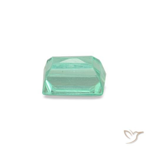 Esmeralda verde natural 0,13ct, baguete, VVS-VS