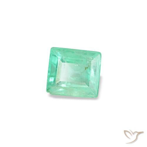 Esmeralda verde natural 0,11ct, baguete, VS
