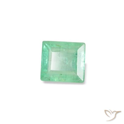 Esmeralda verde natural 0,14ct, baguete, VS