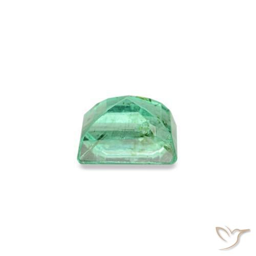 Esmeralda verde natural 0,13ct, baguete, VS