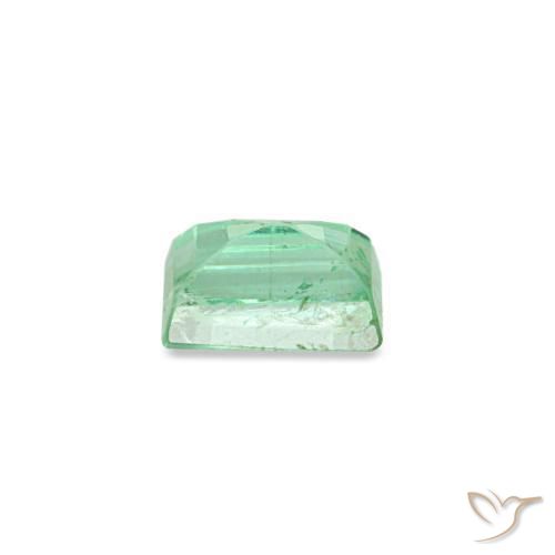 Esmeralda verde natural 0,13ct, baguete, VS