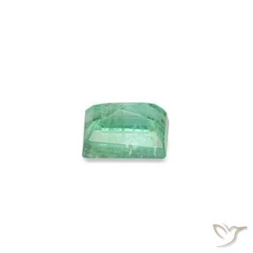 Esmeralda verde natural 0,12ct, baguete, VS