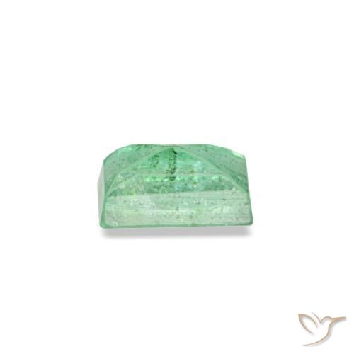 Esmeralda verde natural 0,16ct, baguete, VS