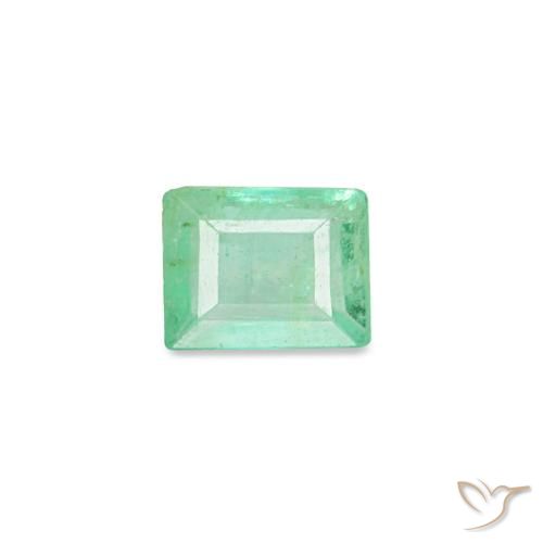 Esmeralda verde natural 0,12ct, baguete, VS
