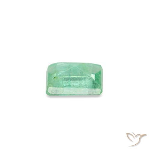 Esmeralda verde natural 0,12ct, baguete, VS