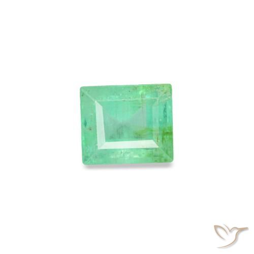 Esmeralda verde natural 0,17ct, baguete, VS