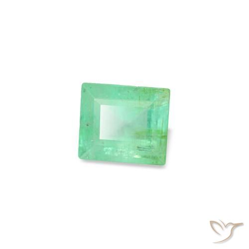Esmeralda verde natural 0,17ct, baguete, VS