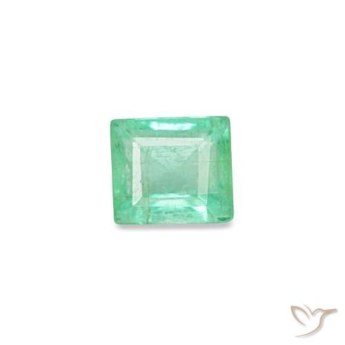 Esmeralda verde natural 0,13ct, baguete, VS
