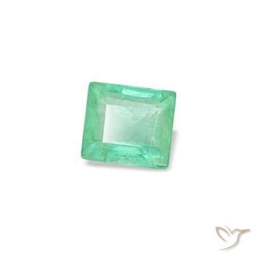Esmeralda verde natural 0,13ct, baguete, VS