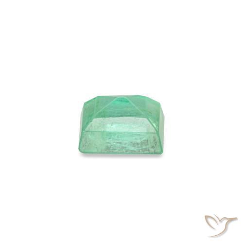 Esmeralda verde natural 0,13ct, baguete, VS
