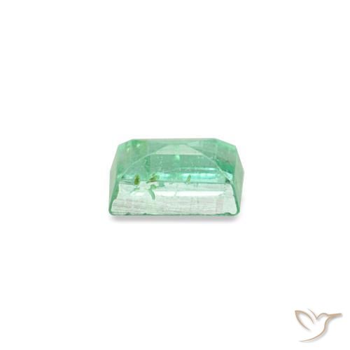 Esmeralda verde natural 0,12ct, baguete, VS