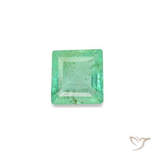 Esmeralda verde natural 0,15ct, baguete, SI