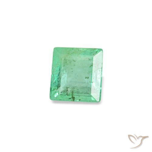 Esmeralda verde natural 0,15ct, baguete, SI