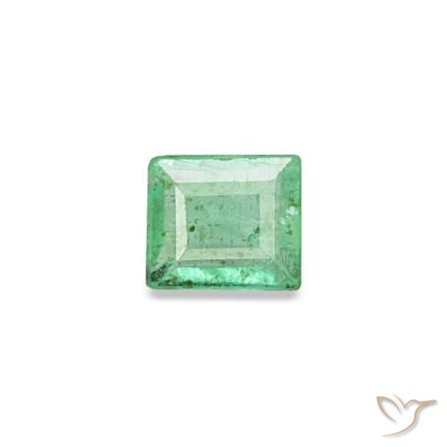 Esmeralda verde natural 0,12ct, baguete, SI