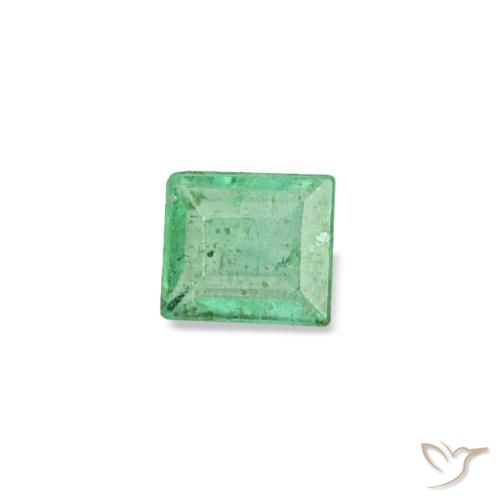 Esmeralda verde natural 0,12ct, baguete, SI