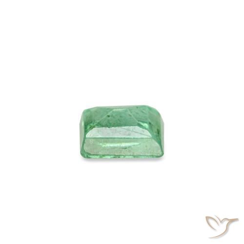 Esmeralda verde natural 0,12ct, baguete, SI