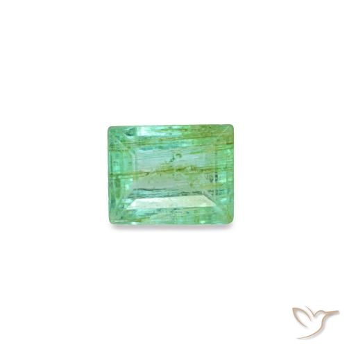Esmeralda verde natural 0,15ct, baguete, SI