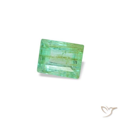 Esmeralda verde natural 0,15ct, baguete, SI