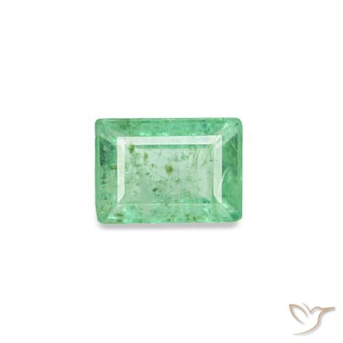 Esmeralda verde natural 0,15ct, baguete, SI