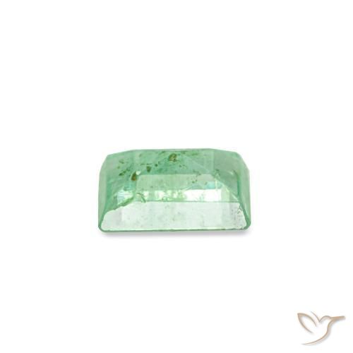 Esmeralda verde natural 0,15ct, baguete, SI