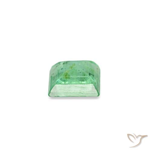 Esmeralda verde natural 0,12ct, baguete, VS-SI