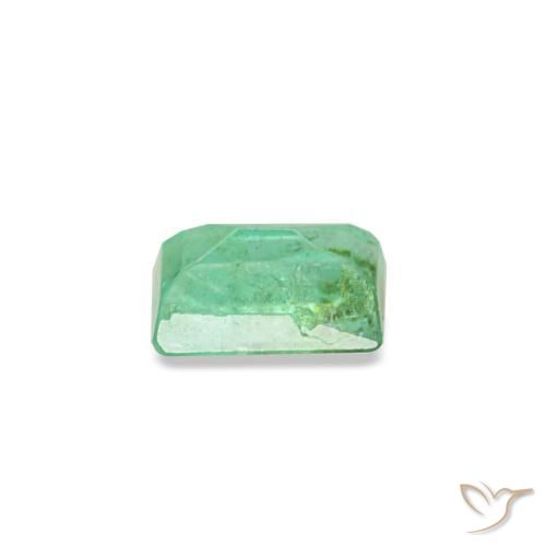Esmeralda verde natural 0,15ct, baguete, SI