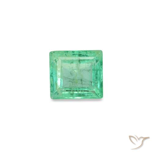 Esmeralda verde natural 0,14ct, baguete, VS-SI