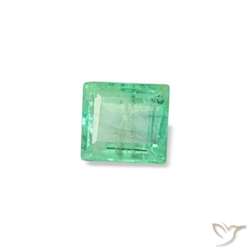 Esmeralda verde natural 0,14ct, baguete, VS-SI
