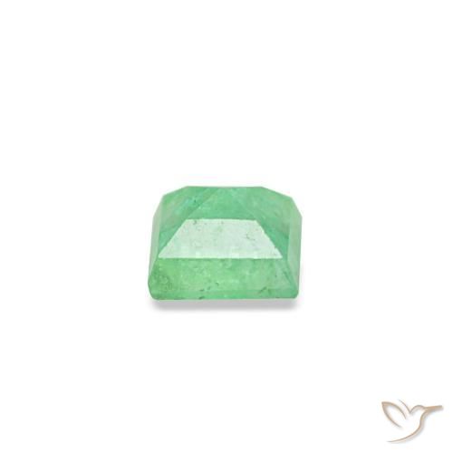 Esmeralda verde natural 0,09ct, quadrado, VS-SI