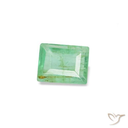 Esmeralda verde natural 0,12ct, baguete, SI