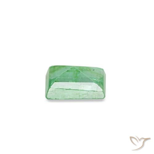 Esmeralda verde natural 0,12ct, baguete, SI