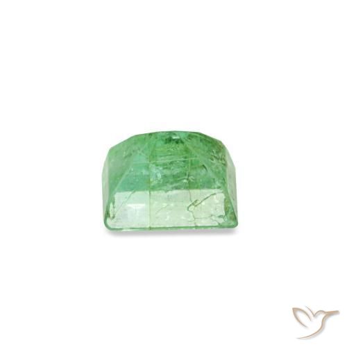 Esmeralda verde natural 0,16ct, baguete, SI