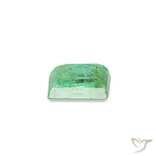 Esmeralda verde natural 0,12ct, baguete, SI