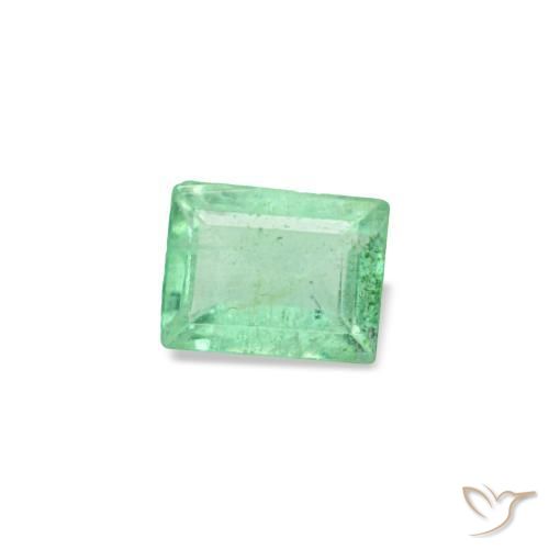 Esmeralda verde natural 0,15ct, baguete, SI