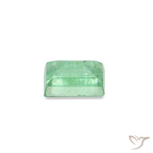 Esmeralda verde natural 0,15ct, baguete, SI