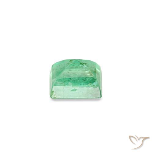 Esmeralda verde natural 0,13ct, baguete, SI