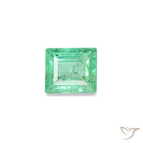 Esmeralda verde natural 0,15ct, baguete, SI