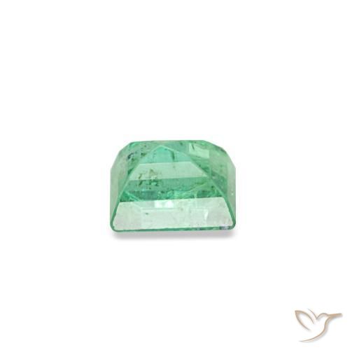 Esmeralda verde natural 0,15ct, baguete, SI