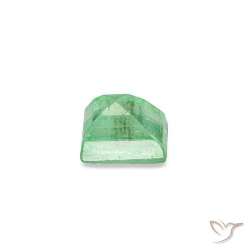 Esmeralda verde natural 0,16ct, baguete, SI