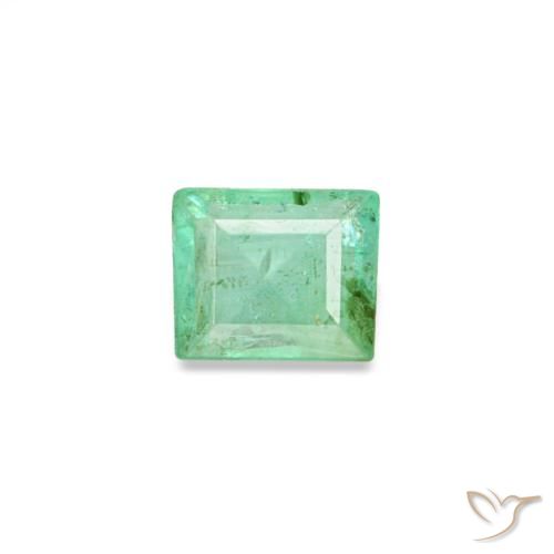 Esmeralda verde natural 0,15ct, baguete, SI