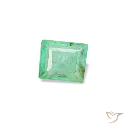 Esmeralda verde natural 0,15ct, baguete, SI