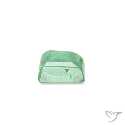 Esmeralda verde natural 0,15ct, baguete, SI
