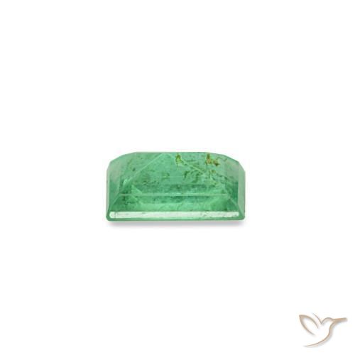 Esmeralda verde natural 0,12ct, baguete, SI
