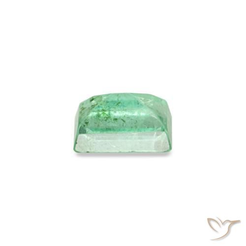 Esmeralda verde natural 0,14ct, baguete, SI